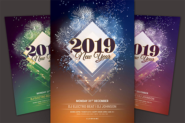 Happy New Year Flyer Template