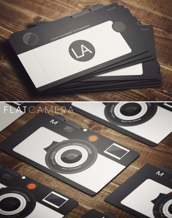 Flat Camera Business Card