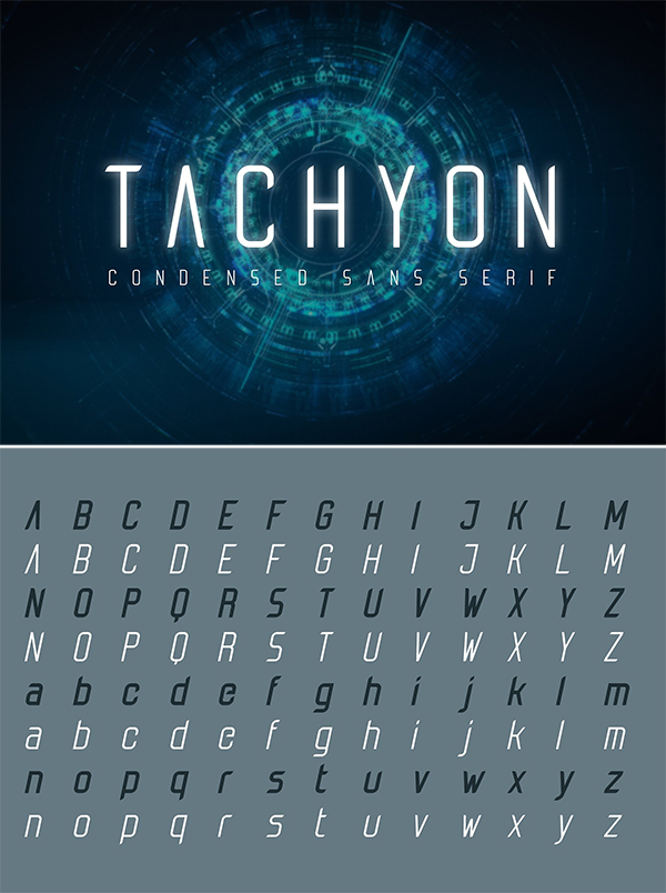 Tachyon Font - Condensed Sans Serif