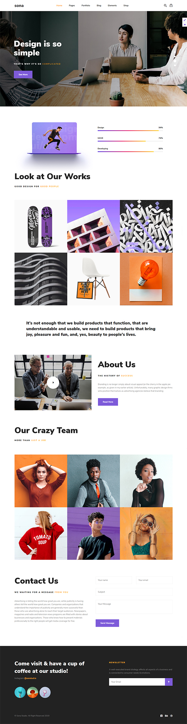 Sona - Web Design and Digital Marketing Agency WordPress