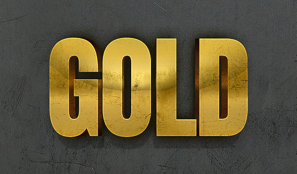 How to Create a 3D Gold Text Effect With Photoshop Layer Styles