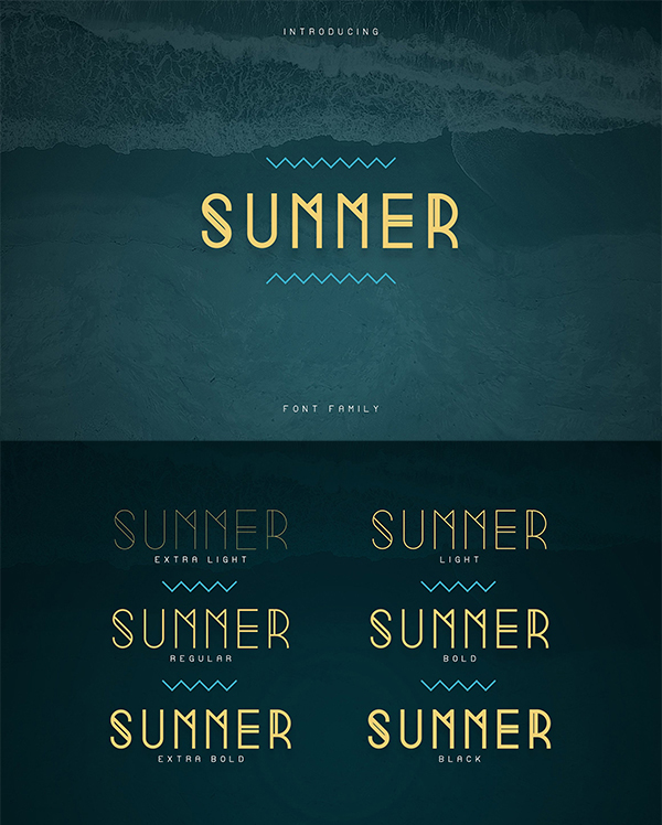 Summer Display Font family