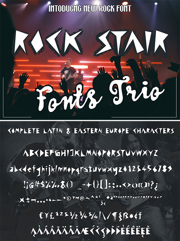 Rock Stair Font Trio