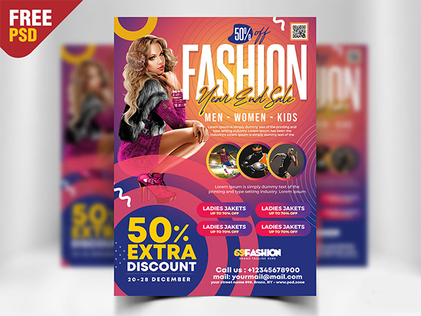 Year End Sale Flyer PSD