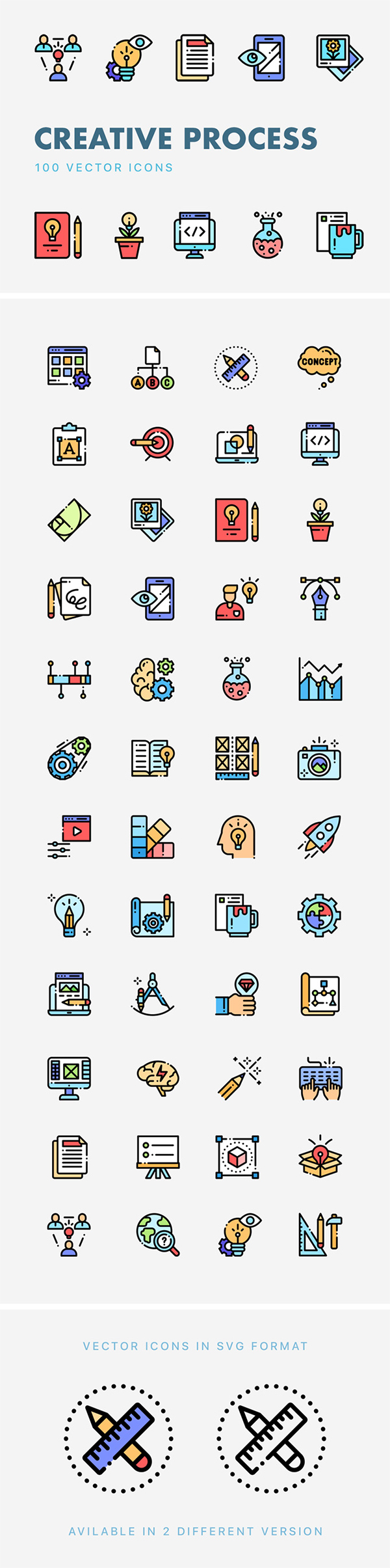 Creative Process Vector Icons