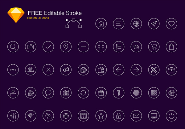 Free Editable Stroke Icon Set