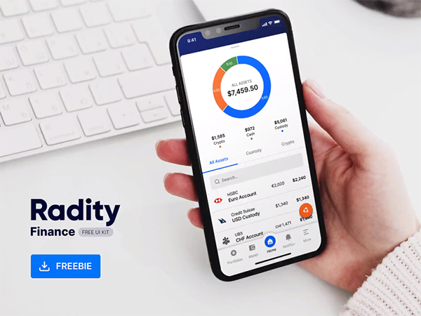 Radity Finance UI Kit - Freebie