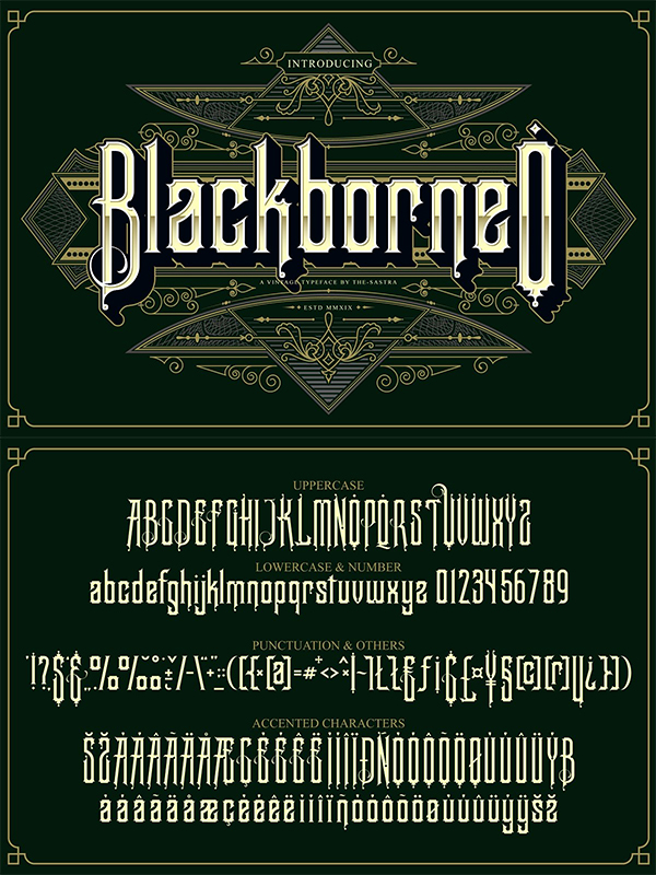 BlackBorneo Display Font