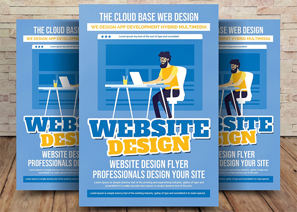 Flat Website Design Flyer