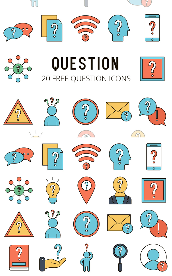Question Vector Free Icon Set