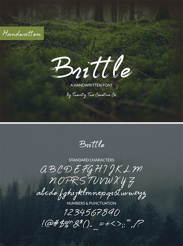 Brittle - A Handwritten Script Font