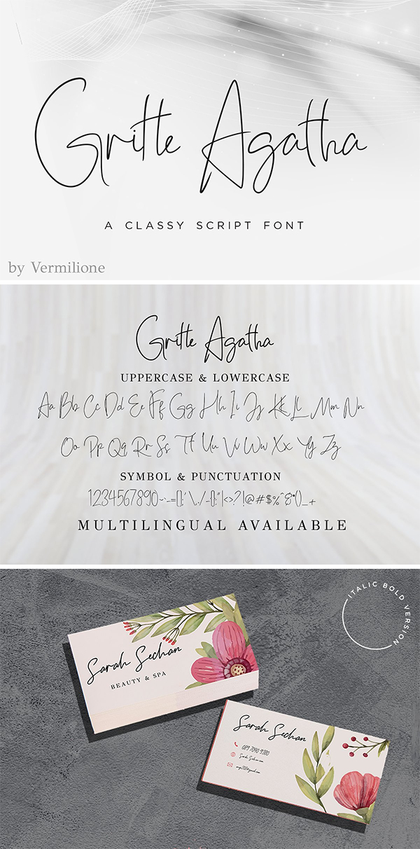 Gritte Agatha Script Font