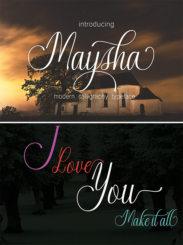 Maysha Script Font