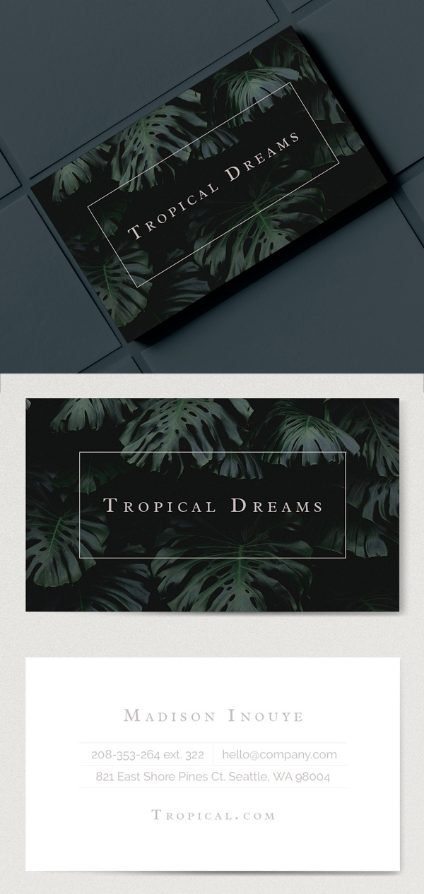 Tropical / Minimal Business Card