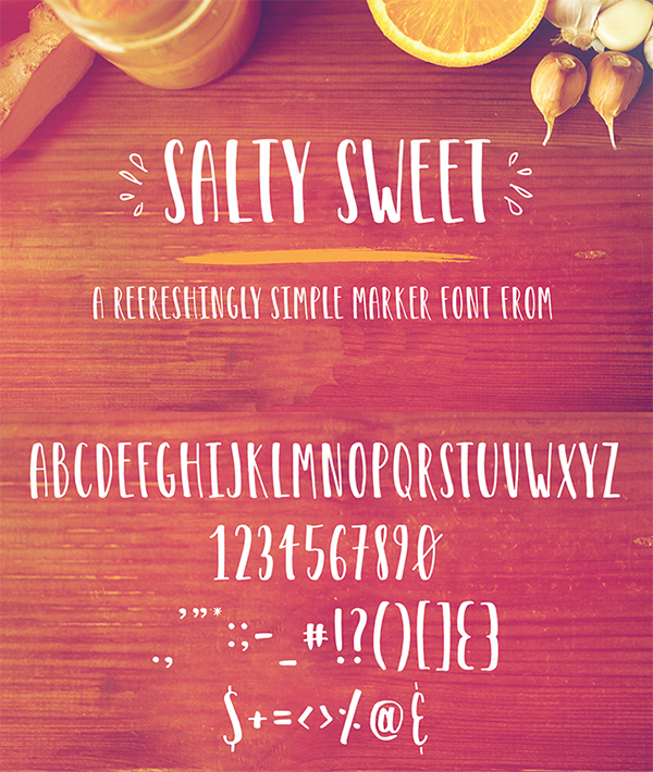 Elegant Salty Sweet Marker Free Font