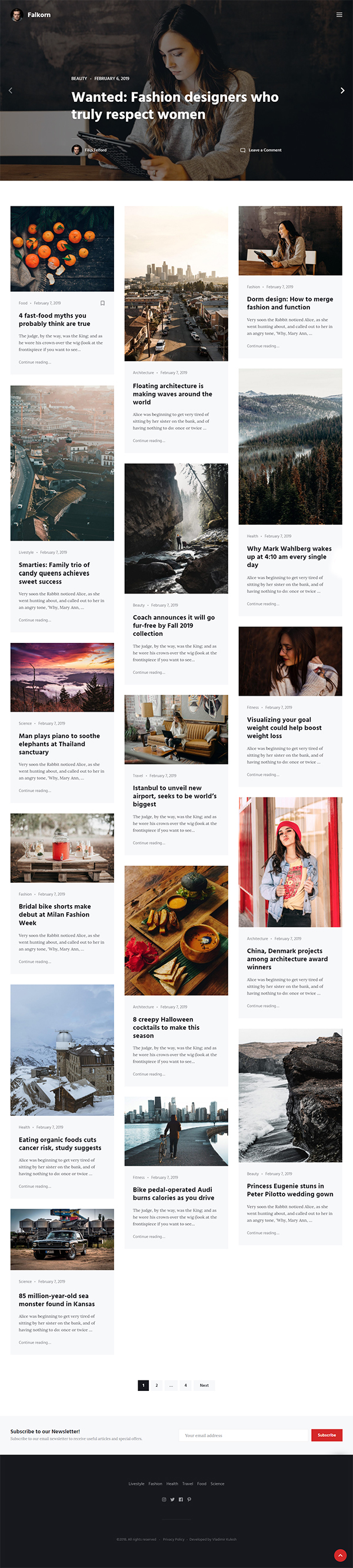 Falkorn - Personal Blog & Magazine WordPress Theme