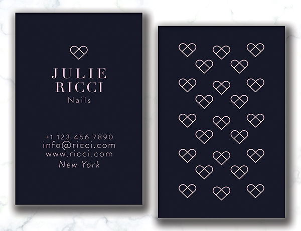 Blue Hearts Business Card