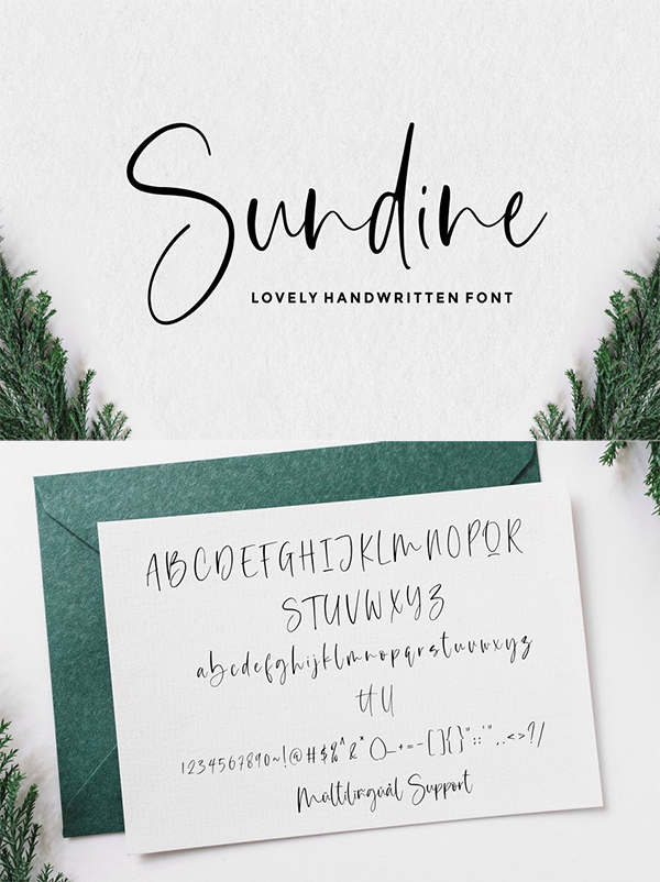 Sundine - Handwritten Font