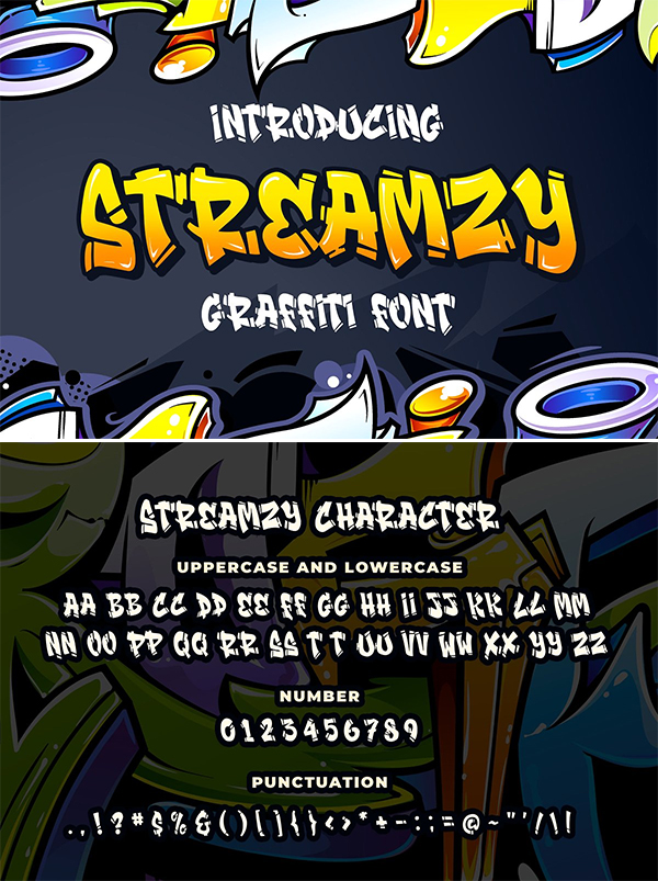 Streamzy Graffiti Font