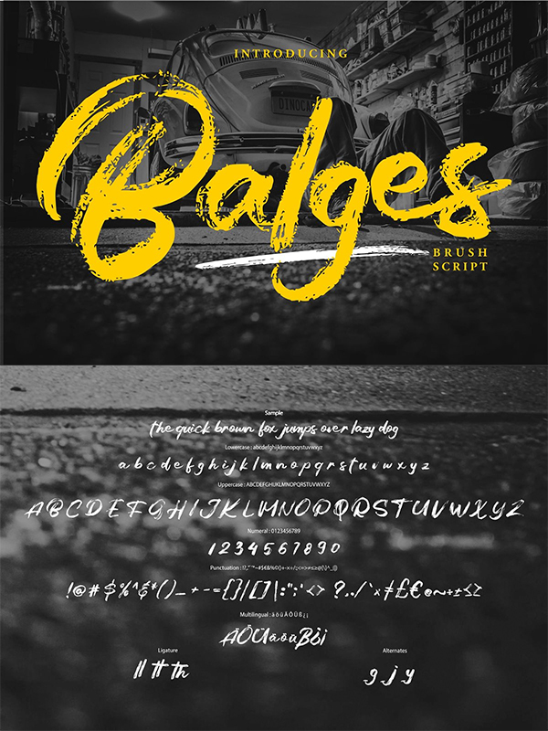 Balges | Decorative Brush Script Font