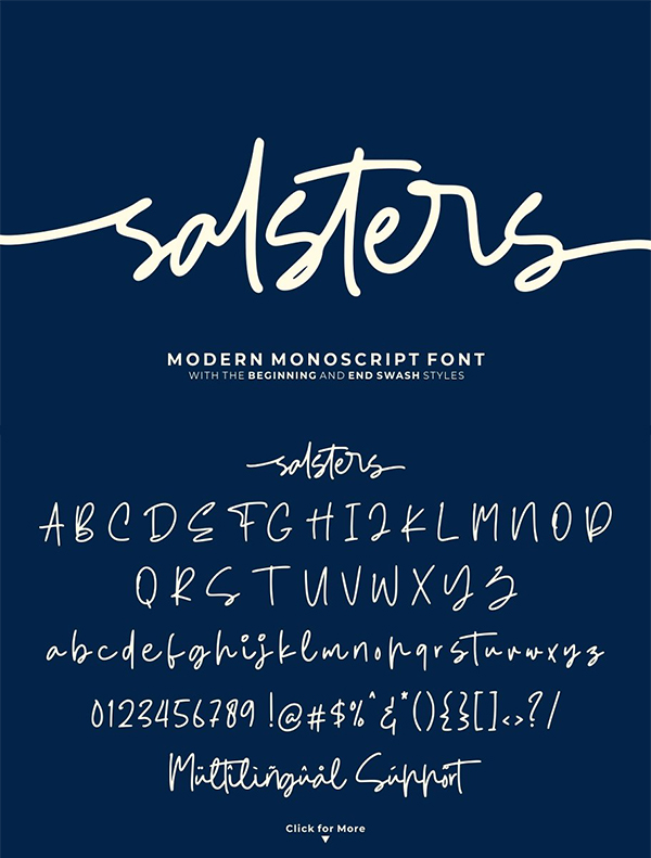 Salsters Script Font