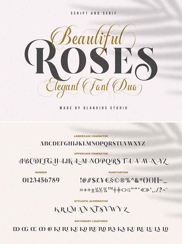Beautiful Roses - Font