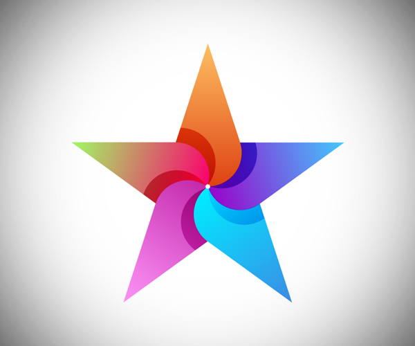 Colorful Star Logo Design