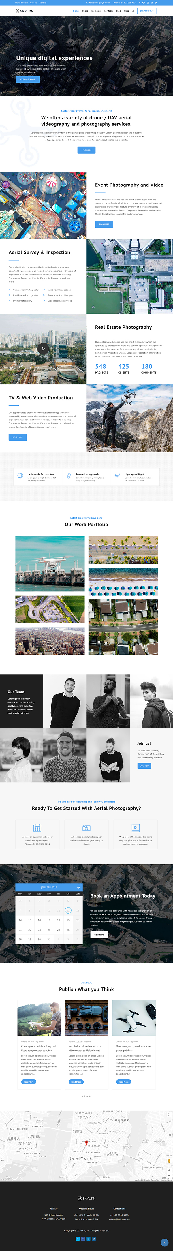 Skylon - Drone Aerial Photography & Videography WordPress Theme