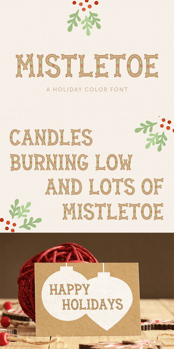 Mistletoe Color Font