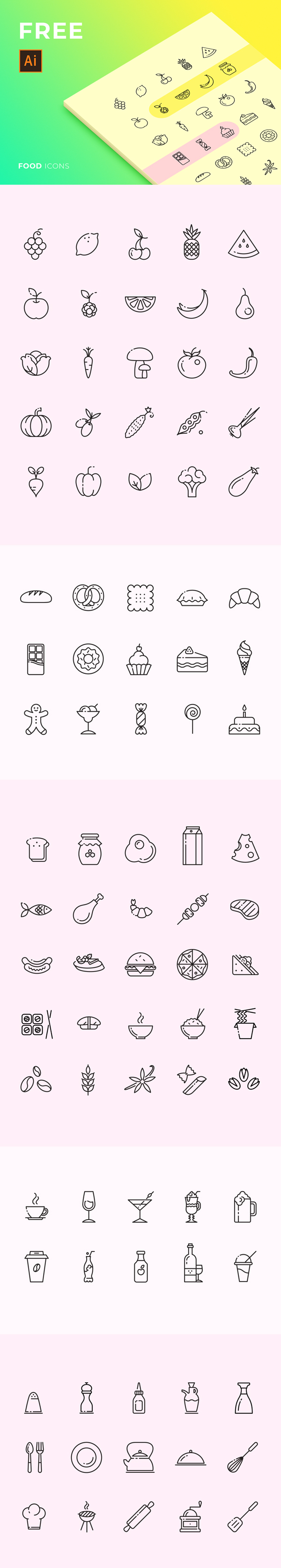 Food and Drink Free Icons