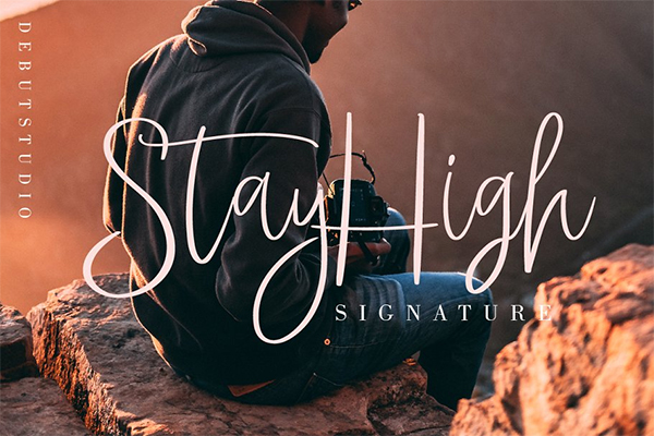 StayHigh Signature Font