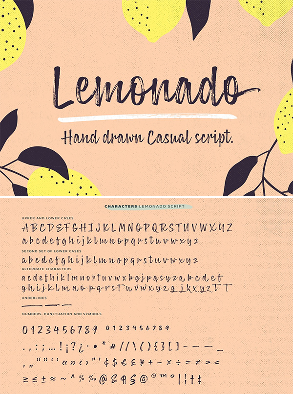 Lemonado Hand Drawn Font