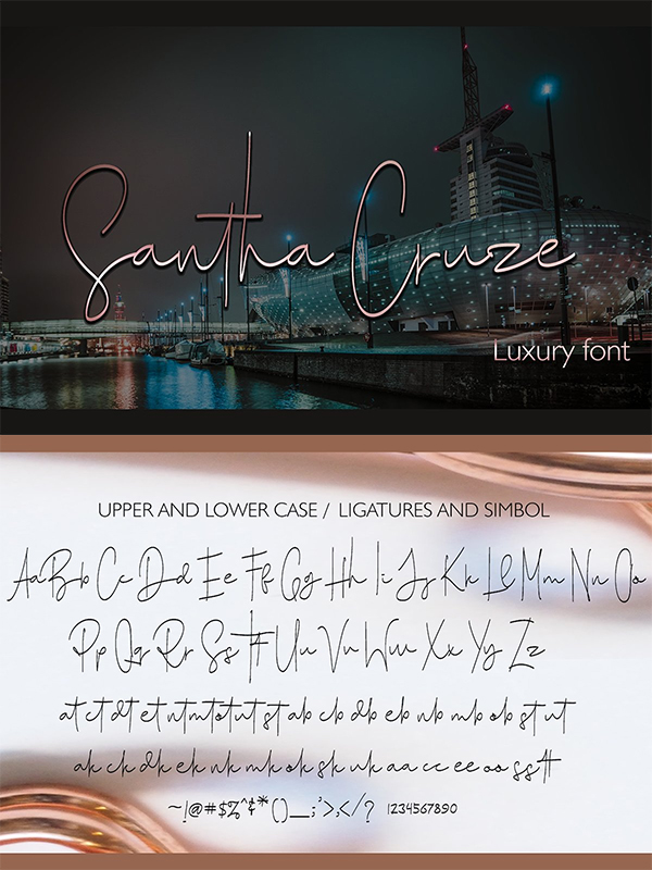 Santha Cruze Luxury Font
