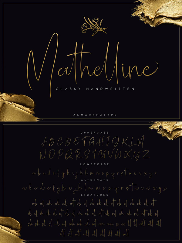 Mathelline - Classy Handwritten Font