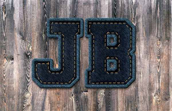 How to Make a Photoshop Action to Create a Stitched Jeans Text Effect