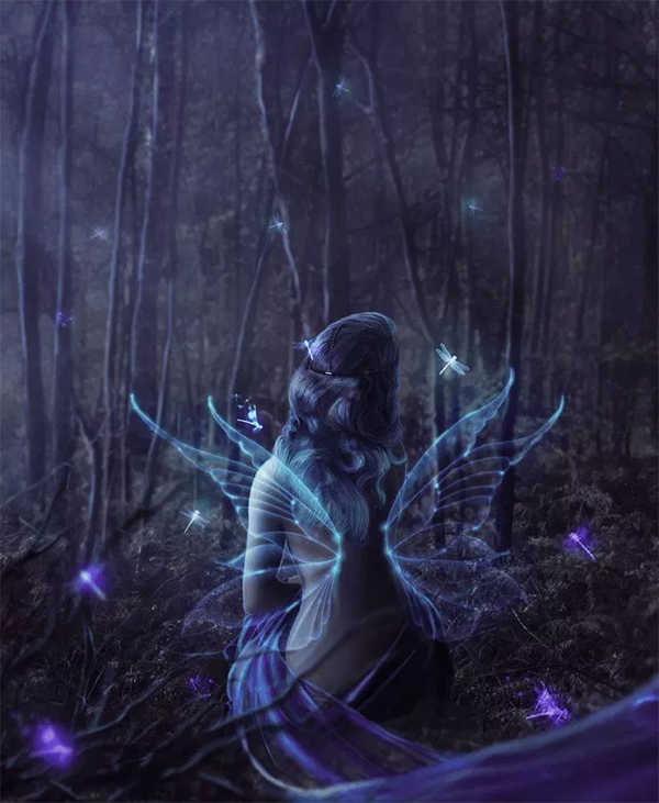 Playing with Glows and Blurs – Fairy in the Woods Photoshop Tutorial