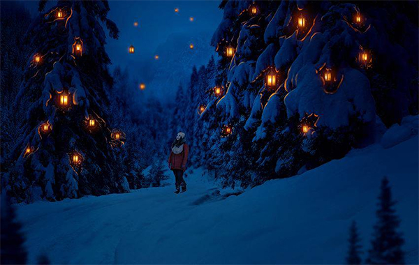 How to Create a Glowing Winter Night Photo Manipulation in Adobe Photoshop