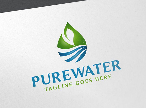 Pure Water Logo Template