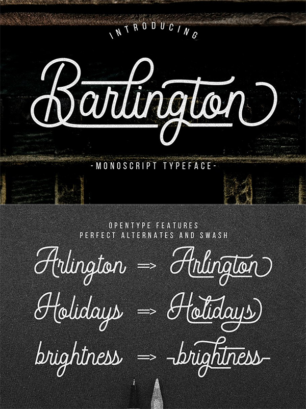Barlington Script Font