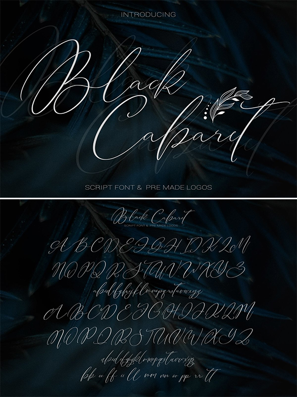 Black Cabaret Script Font