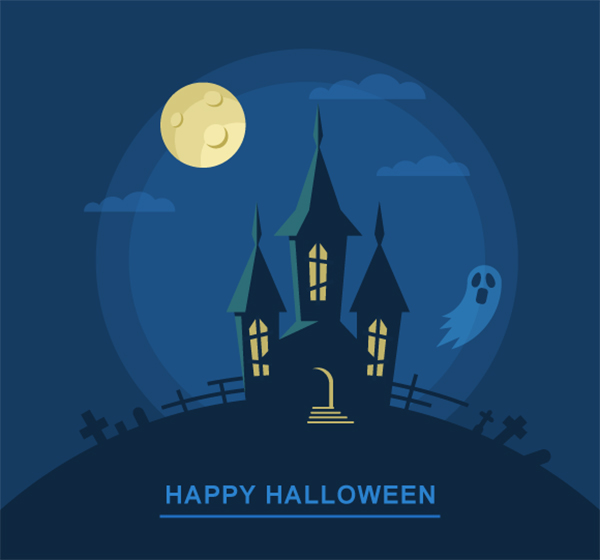 Create a Bootiful Haunted House Halloween Vector Background