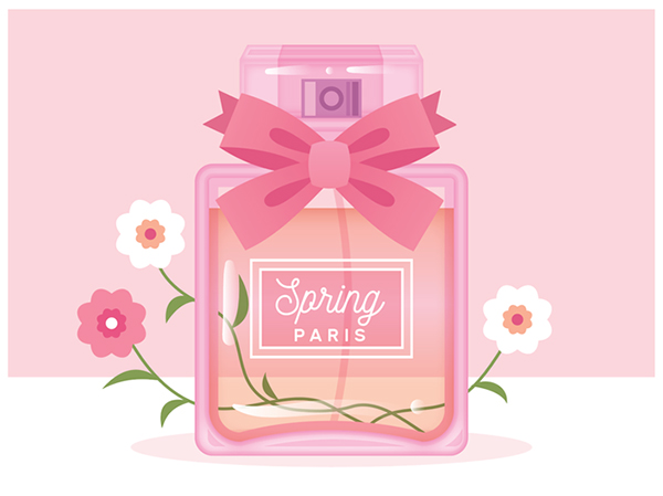 Illustration: Draw a Spring-Time Perfume Bottle