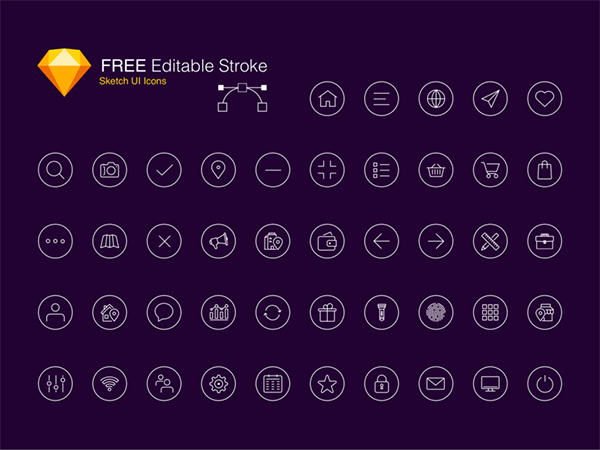Free Editable Stroke Icon Set