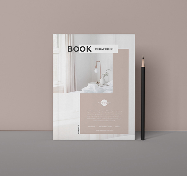 Free Branding PSD Book Mockup Design 2019