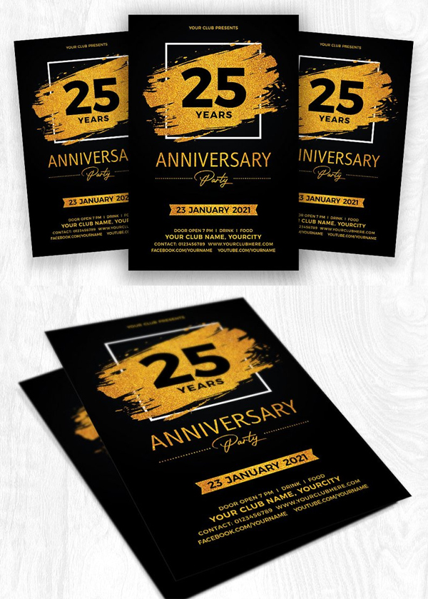 Anniversary Party Flyer Template