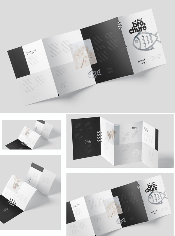 4-Fold Brochure Mockup
