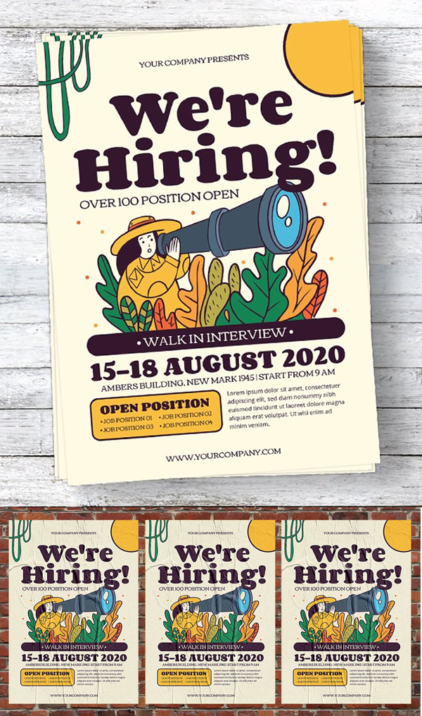 Playful Job Vacancy Flyer