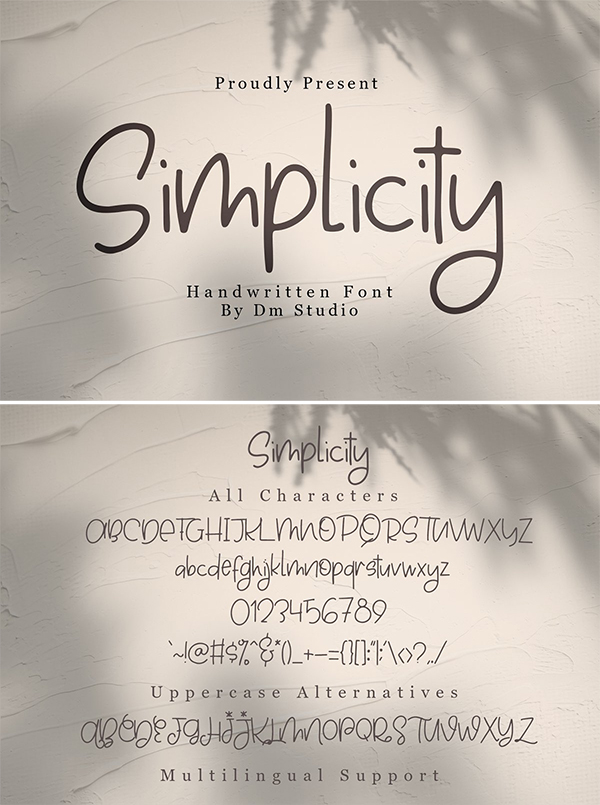 Simplicity - Handwritten Font
