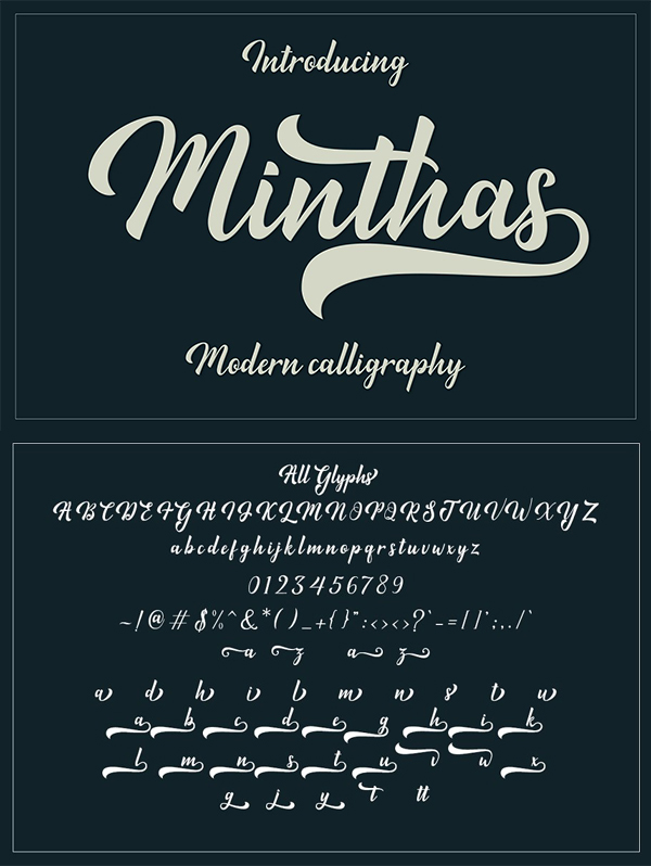 Minthas Script Font