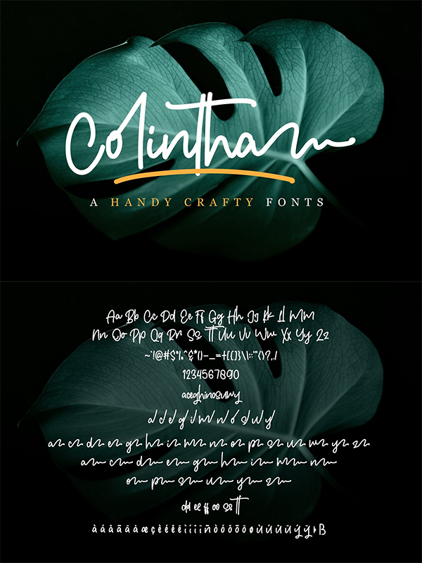Colintha | Handy Crafty Font